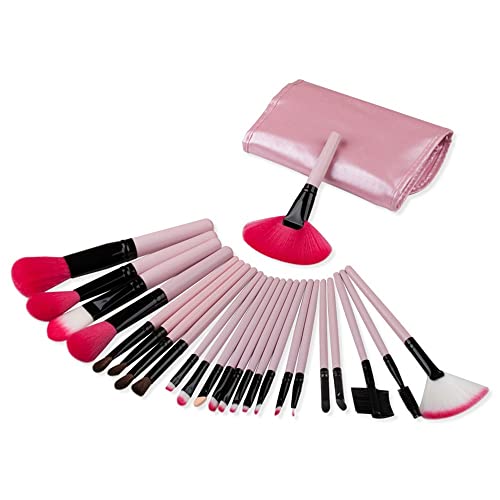 DSHGDJF 24-teiliges Make-up-Pinsel-Set mit Pinselbeutel-Puder-Lidschatten-Lippenpinsel-Schönheits-Kosmetik-Werkzeug-Kit (Color : C) von xnvdojt