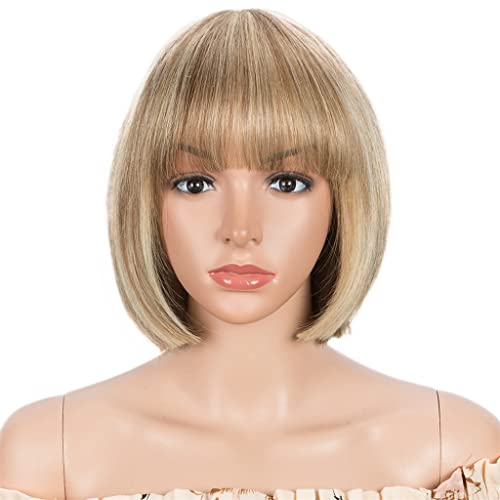 n/a Kurzhaarperücken for Frauen Blonde Haarperücken for Frauen Glatte Bob-Perücke mit von xnvdojt
