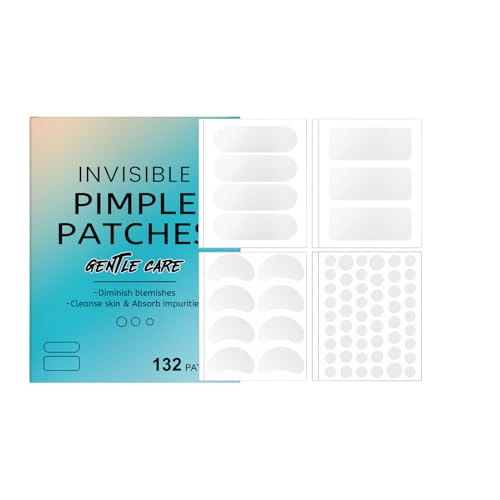 132 Stück Unsichtbare Pickel Patch Pimple Patches Hydrokolloid Pflaster Für Akne, Atmungsaktive Isolierung Und Schutz Sticker-Pad Für Frauen,Abdeckung Von Unreinheiten Im Gesicht von xowwyue