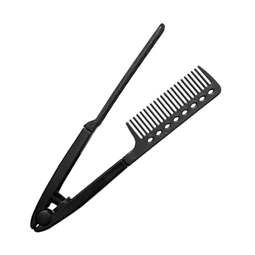 Flachkamm 24,5 Cm V-förmiger Glättkamm Aus PVC, Haarglättungs Kamm Salon Haarbürste Kämme Friseur Styling Haarglätter Haarstyling Werkzeug Für Anfänger, Profis, Mädchen, Frauen von xowwyue