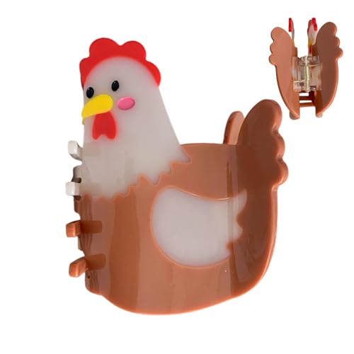 Huhn Haarspange Niedliche Huhnform Klauen-Haarklammer Für Mädchen, Tier Clip Modische Klammer Für Frauen 8x6cm von xowwyue