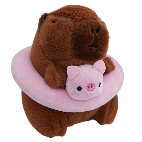 xowwyue Capybara Kuscheltier Capybara Plüschtiere Anhänger Schwimmendem Capybara Stofftier Schlüsselanhänger Weicher Capybara Plush Puppen Spielzeug Für Rucksackgeburtstag 12cm von xowwyue