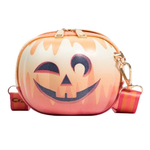 xowwyue Damentasche | Halloween Kürbis Mit -Gesicht Tasche - Mode Umhängetasche Kürbis Portemonnaie für Handy Dokumente Alltag Pendeln Arbeit Einkaufen Outdoor Straße Date von xowwyue