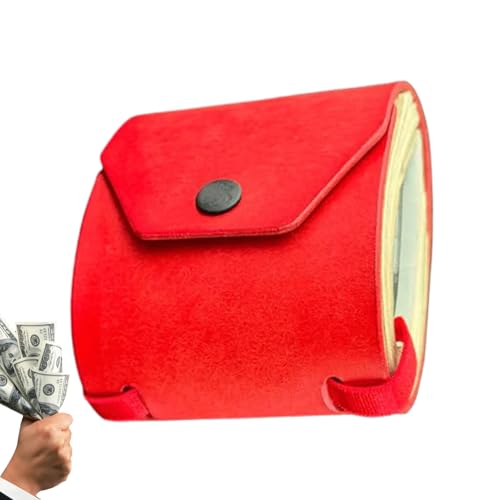 xowwyue Geldgeldbörse | Schneller Geldzugang aus Leder, volle Verpackung, Geldscheintasche mit Magnetverschluss für Friseure, Kassierer, Barkeeper, Kellner, kleine Unternehmen, rot, Refer to von xowwyue