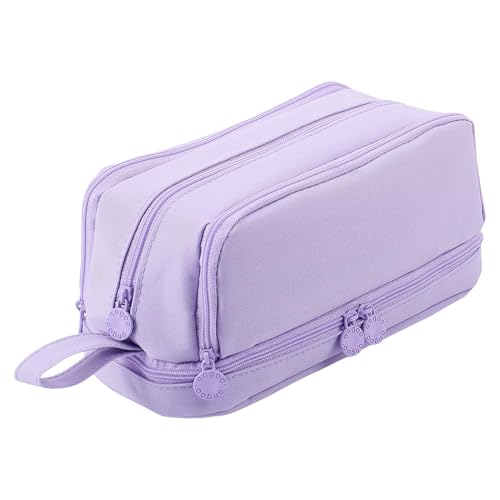 xowwyue Große Schlampermäppchen | Großer Federmäppchen Schulmaterial Organizer | Schlamperrolle Schule Büro Für Schüler Jugendliche Erwachsene von xowwyue