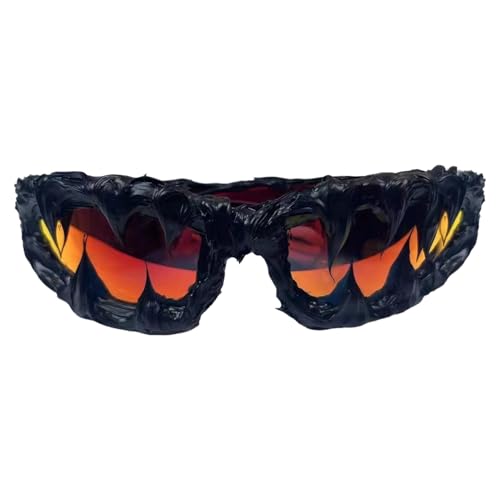 xowwyue Halloween Brille,Halloween-Kostüm Sonnenbrille | Mode Dunkel Stil UV400 Schutz Unisex Jugendliche Festival Disco von xowwyue
