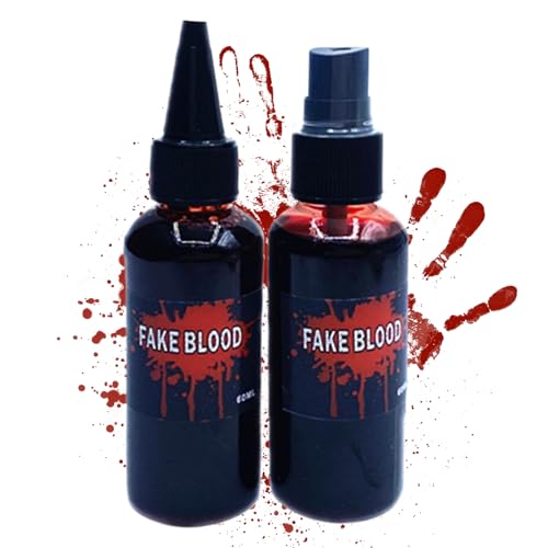 xowwyue Kunstblut Für Make-Up - 60ml Schminke Geronnenes Kunstblut für Cosplay,Halloween Cosplay Zubehör Für Maskerade Theater Aufführung Kurzfilm Escape Room Horror-Themen-Party von xowwyue