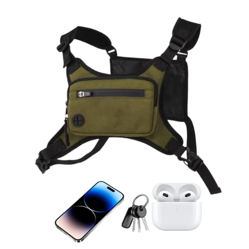 xowwyue Männer Brusttasche,Sporttasche Laufgurt Brustbeutel - Rucksack Beutel Outdoor Ausrüstung für Herren Damen Reisen Radwandern Wandern Angeln Jagen Reiten von xowwyue