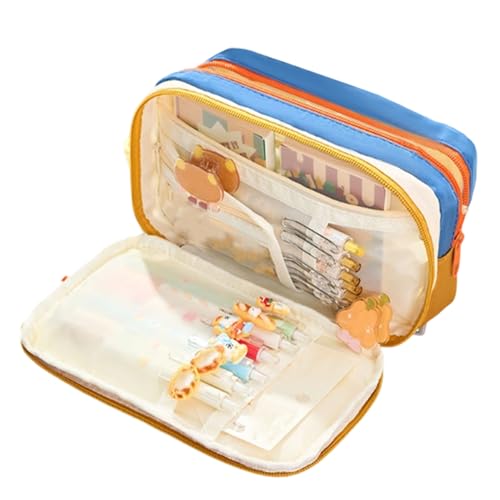 xowwyue Niedliches Federmäppchen - Großes Fassungsvermögen Schutztasche Für Stifte,Schreibwaren Organizer Schulbedarf Für Marker Lineal Radierer Haftnotizen Lehrer Schüler Uni Geburtstag Weihnachten von xowwyue