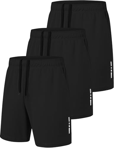 xtuwkzo Sporthosen Herren Kurz Sport Shorts Sommer Schnell Trocknend Kurze Hosen Männer Laufhose Gym Basketball Shorts Jogginghose mit Taschen, 3er Pack, Schwarz 3XL xtuwkzo Sporthosen Herren Kurz Sport Shorts Sommer Schnell Trocknend Kurze Hosen Männer Laufhose Gym Basketball Shorts Jogginghose mit Taschen, 3er Pack, Schwarz 3XL von xtuwkzo