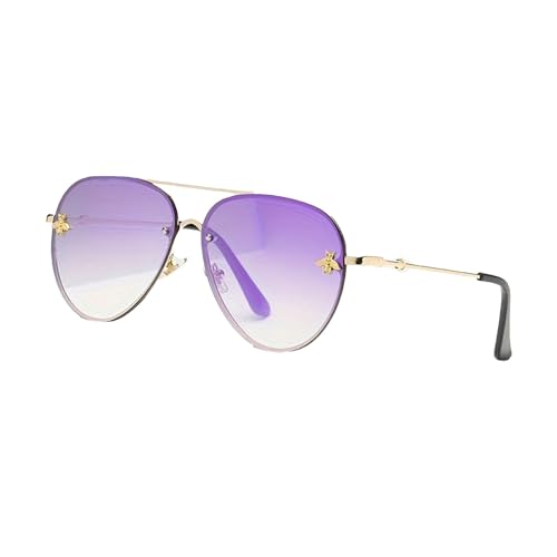 Sonnenbrille für Damen mit Little Bee-Design Vintage-Sonnenbrille im Muschelform-Design mit UV400-Schutz von xueneige