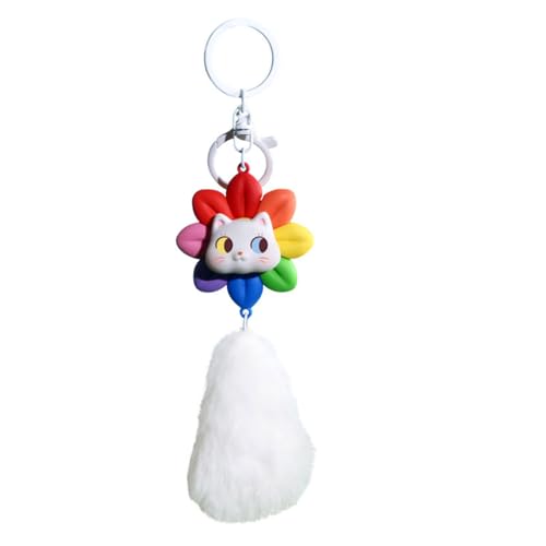 xueneige Petal Cat Meme Schlüsselanhänger Bunt und adorable Design Ein charmantes kleines Geschenk für Mädchen von xueneige