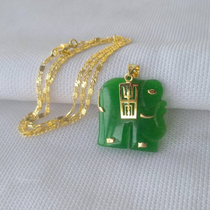Grüne Jade Elefant Anhänger - 25 Mm Grüne Jade Elefant Anhänger - 25 Mm von xueyaojewelry