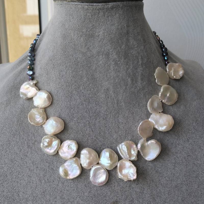 Mini Weiße Süßwasserperlenkette Sterlingsilber-Verschluss von xueyaojewelry