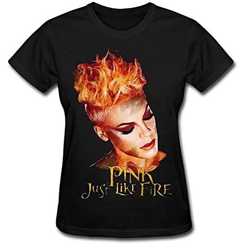 xushi Women's Just Like Fire P!Nk T ShirtBlack S von xushi