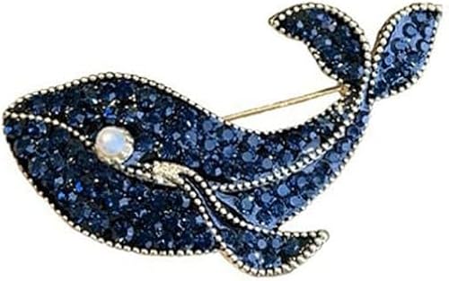 Crystal Marine Animal Shark Broschen Niedliche Hai Anstecknadel Perle Cartoon Brosche Anstecknadeln Modeschmuck Geschenk für Frauen für Kleidung Taschen Kleid Handtasche Dekor Zubehör von xutao