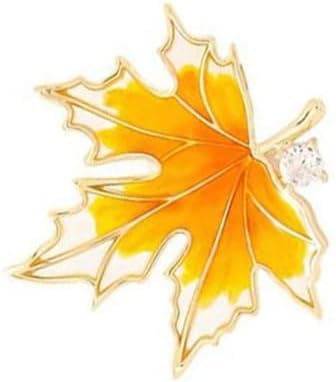 Herbst Herbstblätter Brosche Pin Kristall Strass Pflanze Blatt Anstecknadel Ahornblatt Brosche Abzeichen Zubehör Schmuck Geschenke für Frauen Mädchen Schals Schnalle Brosche Korsage von xutao