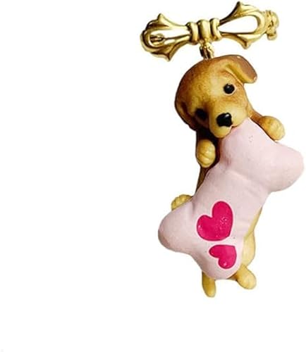 Karikatur Hund Brosche Tier Brosche Hund Anstecknadeln Lustige Welpe Beißen Knochen Brosche Hund Emaille Pin Rucksäcke Abzeichen Kleidung Taschen DIY Party Dekor Frauen Jugendliche Schmuck Geschenk Ge von xutao