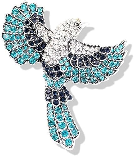 Kristall Blauer Vogel Brosche Vintage Kolibri Brosche Strass Anstecknadel Hochzeit Rucksack Accessoires Party Hochzeiten Bankette Schmuck Geschenke von xutao