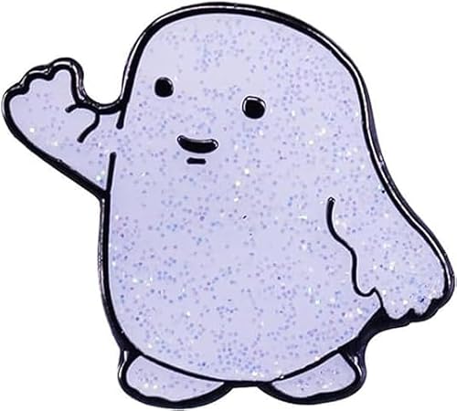 xutao Sag Hallo Geist Brosche Emaille Pins für Rucksäcke Kleidung Dekoration Niedlich Anstecknadeln Lustige Brosche Frauen Kinder Geschenk von xutao