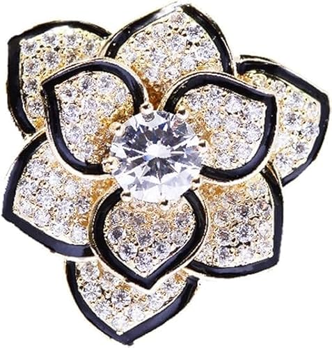 Strass Kamelie Brosche Elegante Kristall Blume Sicherheitsnadeln Anstecknadel Kleidung Hut Tasche Accessoires Vintage Hochzeit Blumenstrauß Broschen Party Schmuck Geschenke von xutao