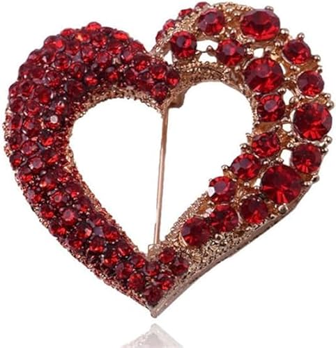 Strass Liebe Herz Broschen Pin Strass Hohle Liebe Broschen für Frauen Hochzeit Neujahr Mantel Zubehör Pins Geschenke von xutao
