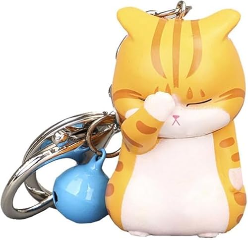xutao Gesicht Cover Katze Schlüsselanhänger Cartoon Kätzchen Schlüsselanhänger für Kinder mit Tasche Ornamente Anime von xutao