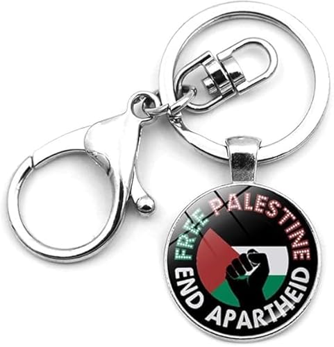 xutao Palästina Termina Apartheid Flagge Schlüsselanhänger Halter Neuheiten Nationale Welt Schlüsselanhänger Schmuck Zubehör für Männer Frauen Paar Geschenk von xutao