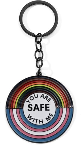 xutao You're safe with me Regenbogenflagge Schlüsselanhänger LGBT Pride Lovers Gay Pride Schlüsselanhänger Rucksack Schlüsselanhänger Schmuck Zubehör Geschenke von xutao