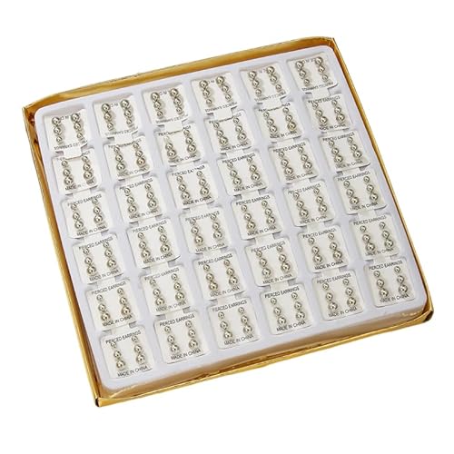 Mehrfarbiges Ohrstecker-Set für Damen, verschiedene Größen, Strasssteine, Kunstperlen, Alltagskleidung/Partyschmuck, hypoallergene Pfosten, 36 Paar Strass E Mehrfarbiges Ohrstecker-Set für Damen, verschiedene Größen, Strasssteine, Kunstperlen, Alltagskleidung/Partyschmuck, hypoallergene Pfosten, 36 Paar Strass E von xuzhiyuan