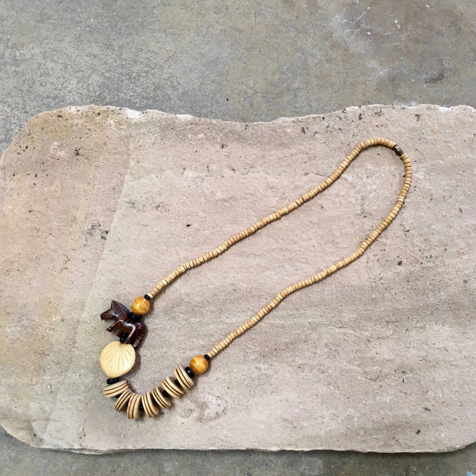 1970Er Jahre Zebra Statement Halskette Boho Safari 1970Er Jahre Zebra Statement Halskette Boho Safari von xxOldGoldxx