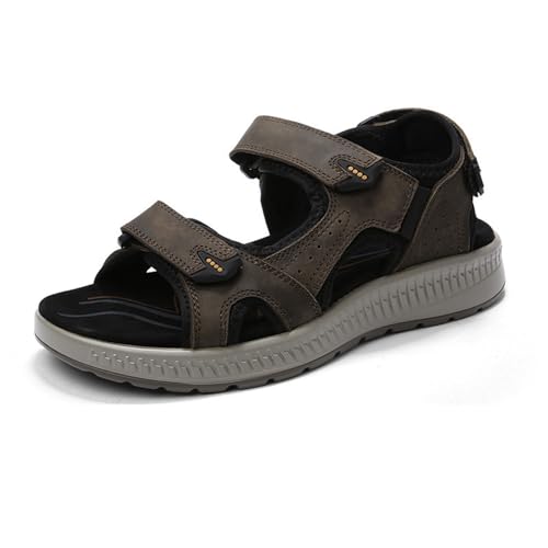 xxjszz Herren Sandalen mit Offenem Zehenbereich Wasserdicht Sportlich Lässig Strandschuhe Sommer Wandern Rutschfeste Sandale mit Fußgewölbestütze von xxjszz