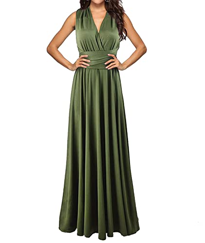 xxxiticat Damen Lange Abend Cocktailkleid Elegantes Brautjungfernkleid Elegante Party Kleid(AG,XL) von xxxiticat