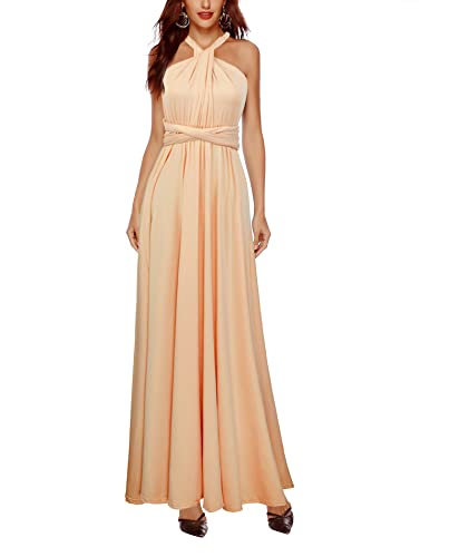 xxxiticat Damen Lange Abend Cocktailkleid Elegantes Brautjungfernkleid Elegante Party Kleid(CE,L) von xxxiticat