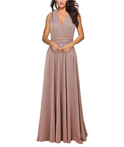 xxxiticat Damen Lange Abend Cocktailkleid Elegantes Brautjungfernkleid Elegante Party Kleid(KH,L) von xxxiticat