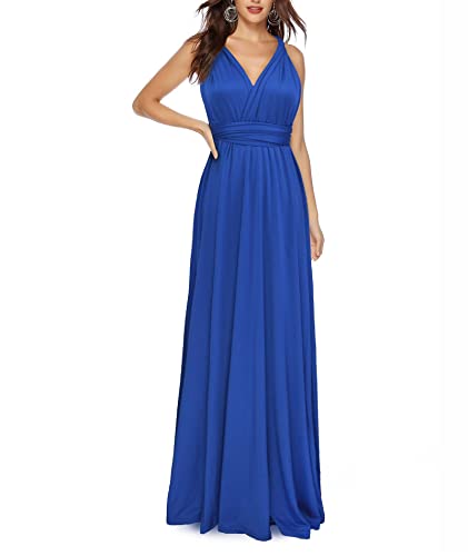 xxxiticat Damen Lange Abend Cocktailkleid Elegantes Brautjungfernkleid Elegante Party Kleid(SB,L) von xxxiticat