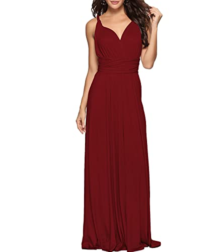 xxxiticat Damen Lange Abend Cocktailkleid Elegantes Brautjungfernkleid Elegante Party Kleid(WR,L) von xxxiticat
