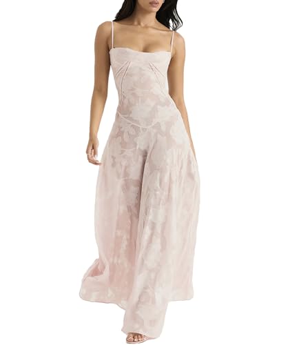 xxxiticat Damen Sommer Boho Cowl Neck Floral Cocktail Party Maxi Kleider Hohe Taille Rüschen Strand Sundress(PI,L) von xxxiticat