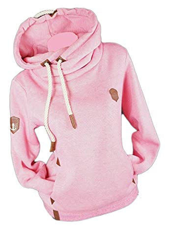 xy Damen Hoodie Kapuzenpullover Sweatshirt Warmer Fleece Pulli M L XL 2XL 3XL (Pink, L, l) von xy