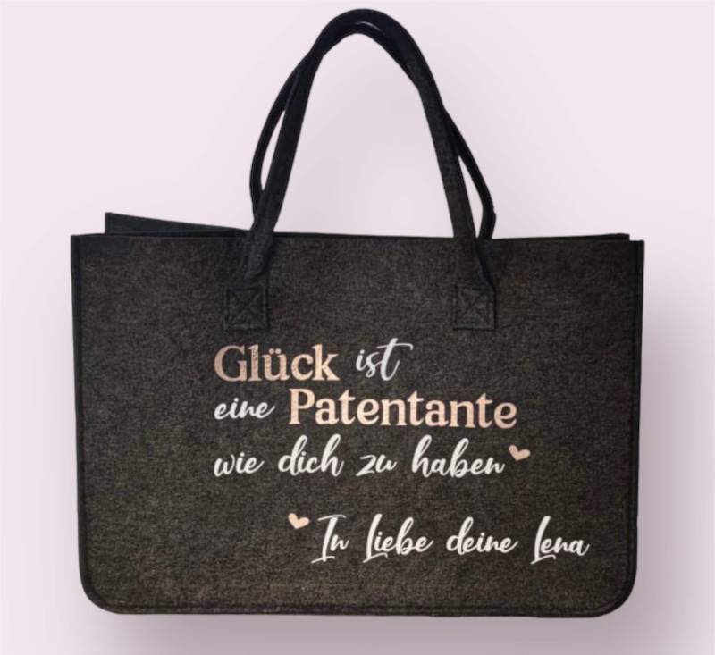 xxl Filztasche | Beste Patentante Geschenk Wunschtext von xzauberhaftschoenx