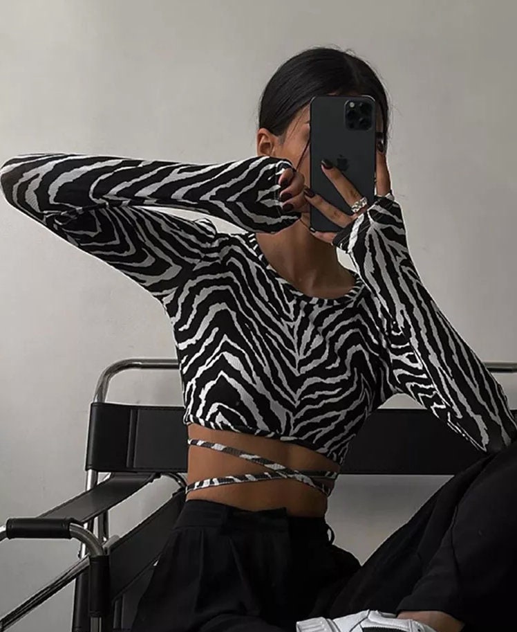 Y2K Zebra Top Shirt von y2KPluugg