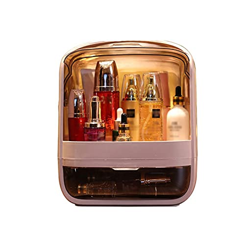 yIXAGLPU Makeup Organizer Storage Display Box Transparent Lid Cosmetic Display Rack Drawer Type Cosmetic Storage Box Desktop Dressing Table Skin Care Lipstick Storage Box Cosmetic Organizer (Gold) von yIXAGLPU