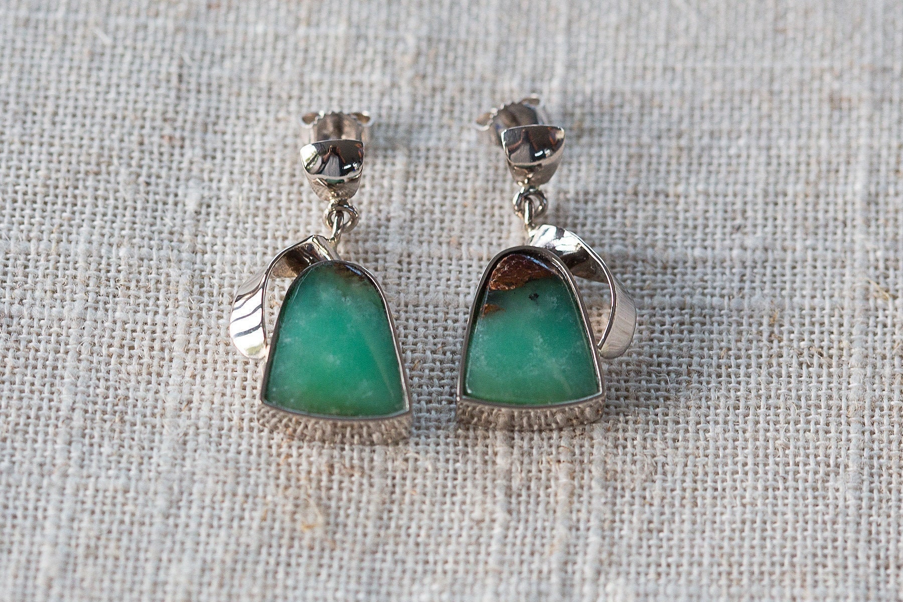 Chrysopras - Ohrringe Aus 18K Gold von yMovaDesign