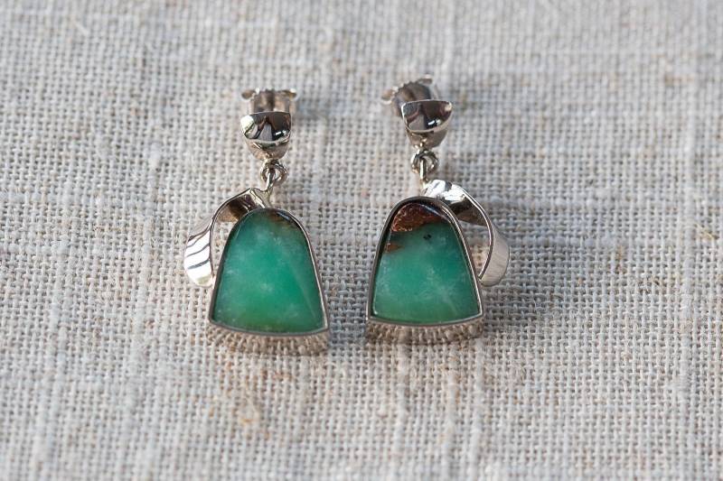 Chrysopras - Ohrringe Aus 18K Gold Chrysopras - Ohrringe Aus 18K Gold von yMovaDesign