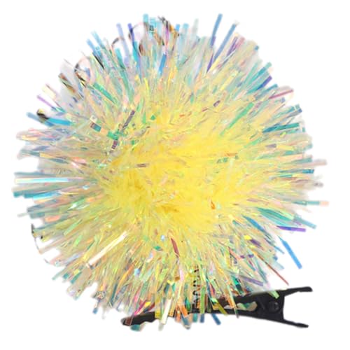 Festliche Lametta-Folienstreifen, Haarspange für Mädchen, Kinder, glitzernde, funkelnde Kugeln, handgefertigte Haarnadeln, schöne Haarnadel von yabaikekeji