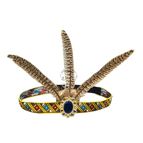 Luxuriöses gefiedertes Haar-Accessoire mit Schwanz und funkelnden Strasssteinen, Haarschmuck, Haarteile, Kopfschmuck von yabaikekeji