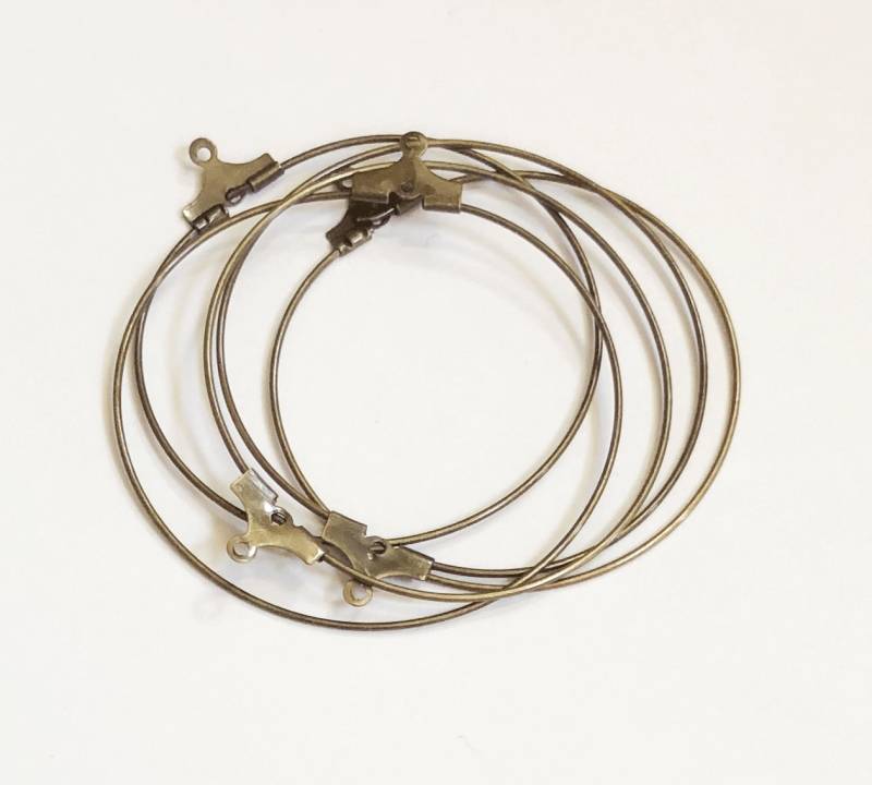 20 Antike Perlcreolen Aus Messing von yadanabeads