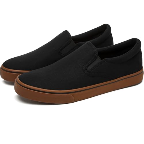 yageyan Herren-Sneaker, Slipper, Loafer, Leinen, schwarz, Leinen, blau, lässig, modische Schuhe, schwarz braun, 42 EU von yageyan