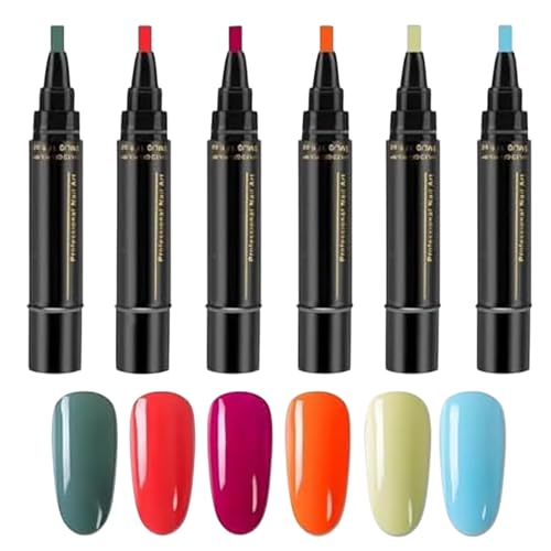 Nagellack Stift Stifte Set, 3 In 1 Gel Nail Arts Pen, Nagellackstifte Set Nagelkunst Nagel Bleistift UV LED Für Frauen Und Mädchen - Keine Notwendigkeit Externe Beschichtung von yakermur