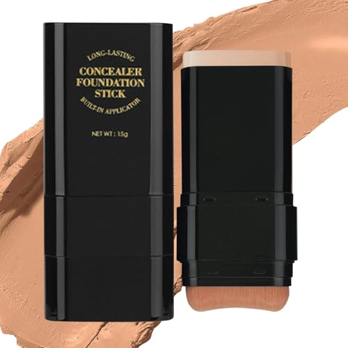 yakermur Foundation Make-up, Stick Foundation Make-up | Face Make-up Foundation 15G, Doppelkopf Gesichtsgrundierung für Mädchen, Nachhaltige Concealer-Creme von yakermur